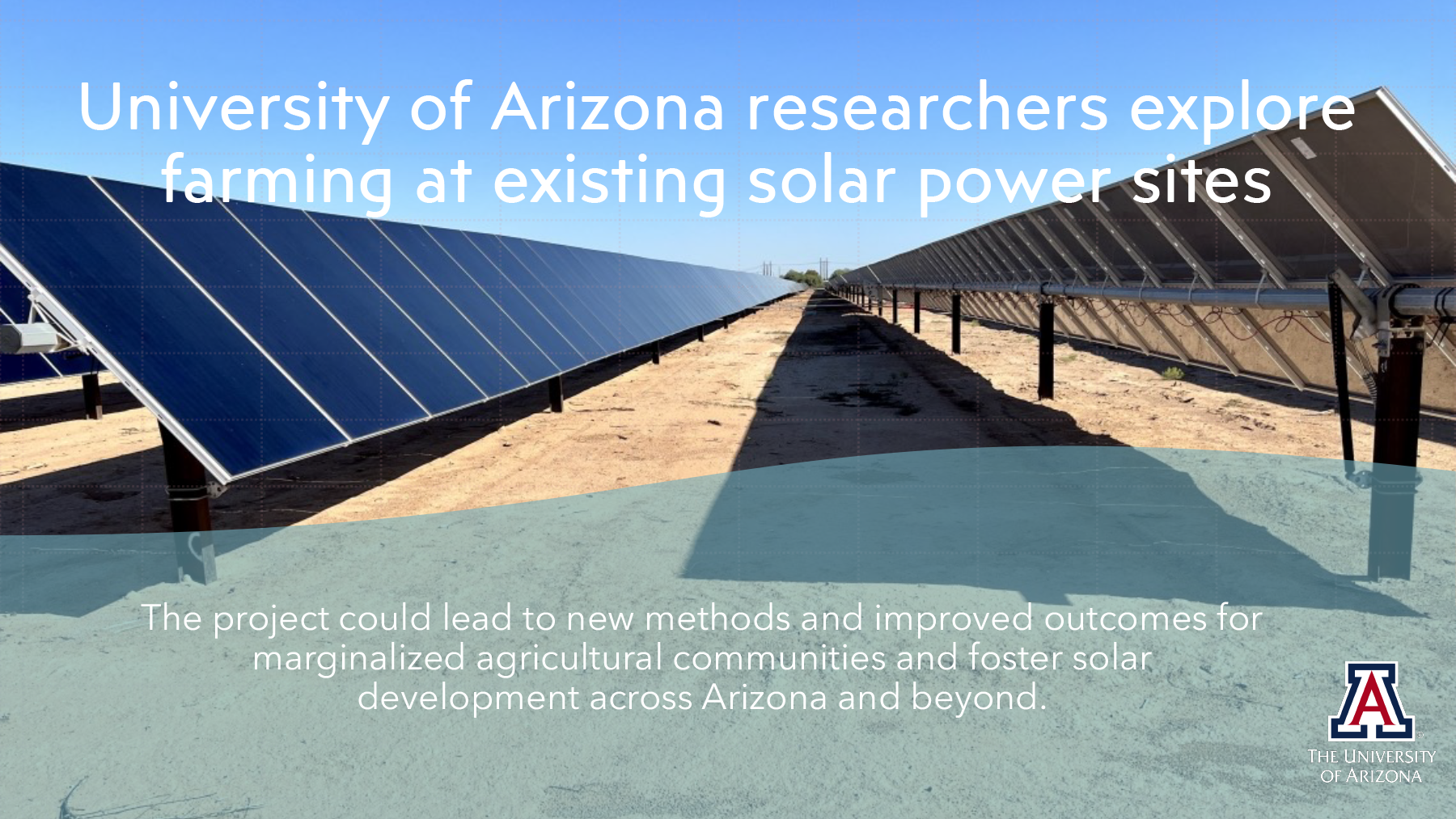 University of Arizona researchers explore farming at existing solar power sites