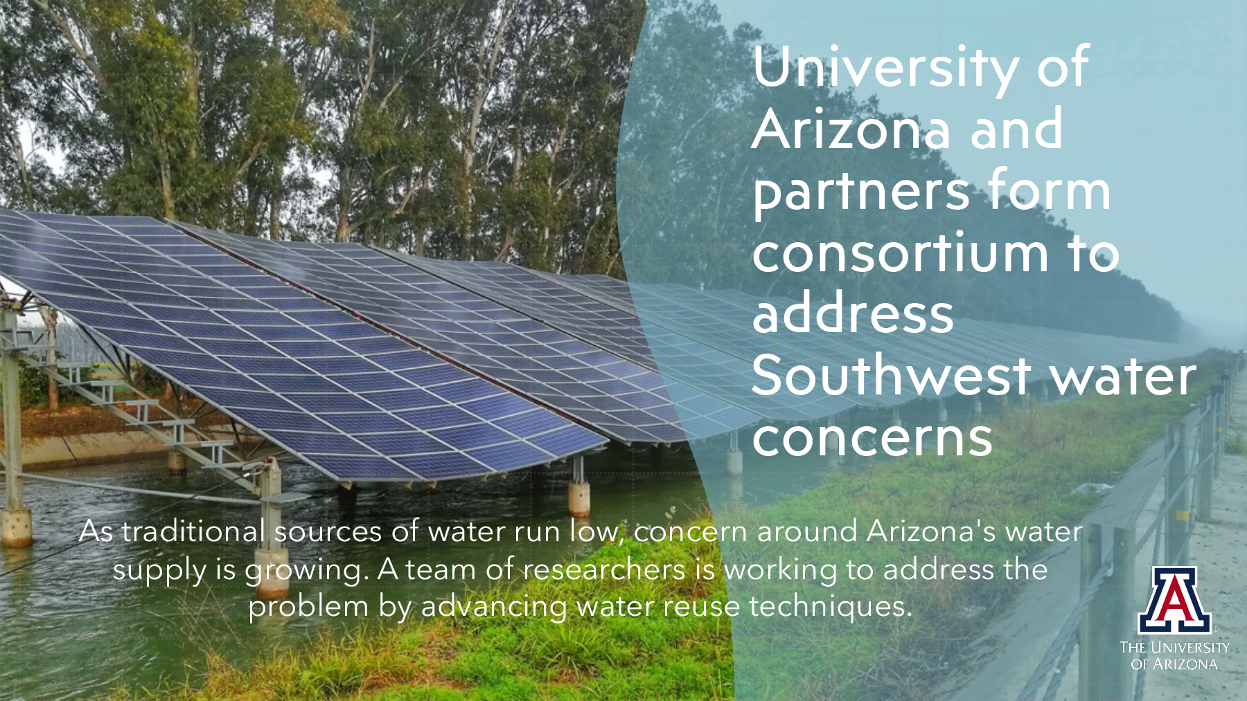 University of Arizona and partners form consortium to address Southwest water concerns