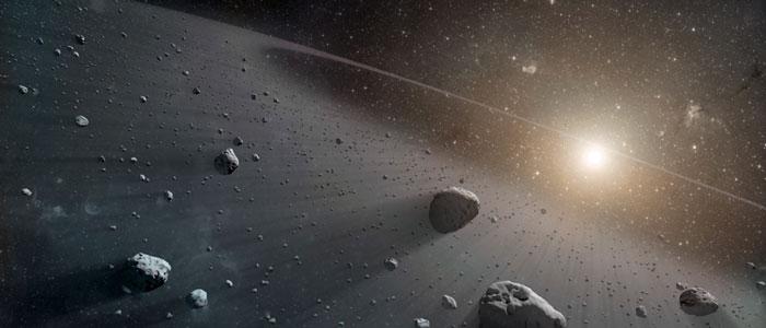 illustration of asteroid belt
