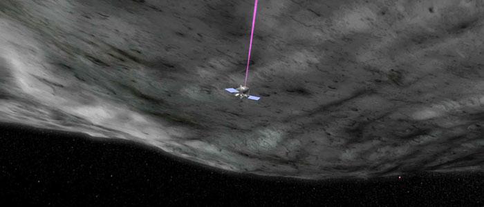 University of Arizona run NASA project OSIRIS-REx is surveying the asteroid Bennu with optical lasers