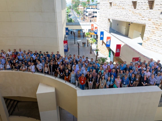 Dozens of CMWR attendees pose for a picture at the U of A Student Union.