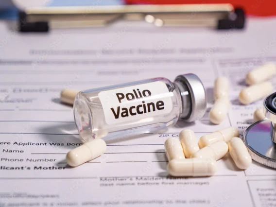 Image of polio vaccine and medications
