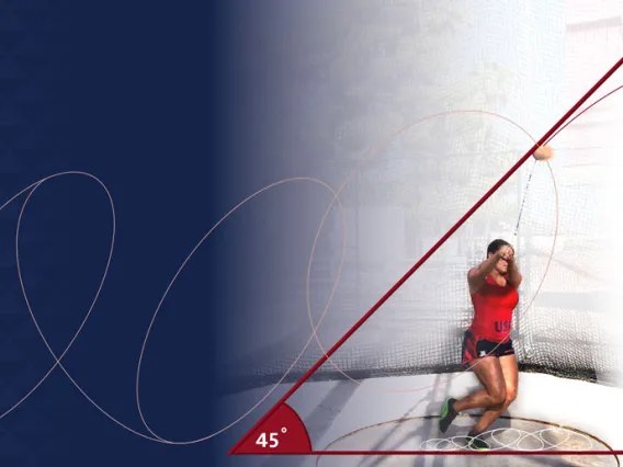 University of Arizona athlete demonstrates the physics of the hammer for the olympics