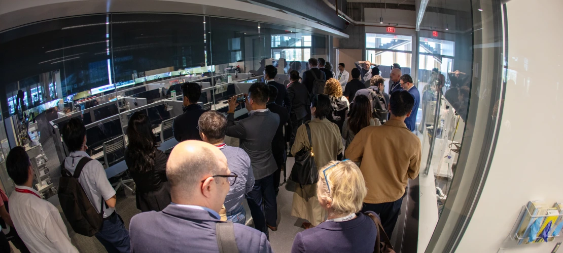 Attendees of the AZ Healthcare Delegation in the Astec lab.