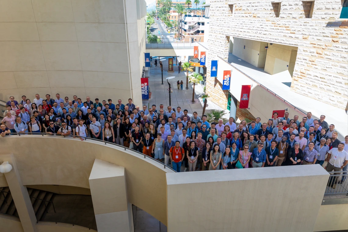 Dozens of CMWR attendees pose for a picture at the U of A Student Union.