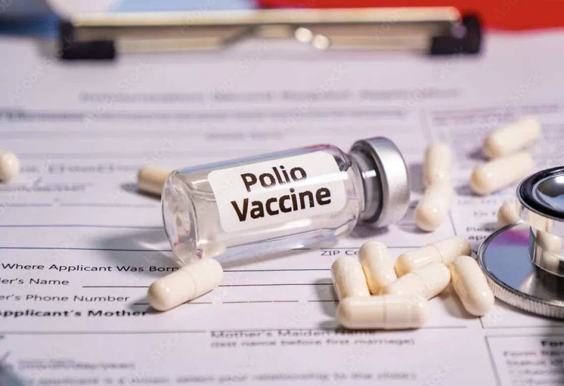 Image of polio vaccine and medications