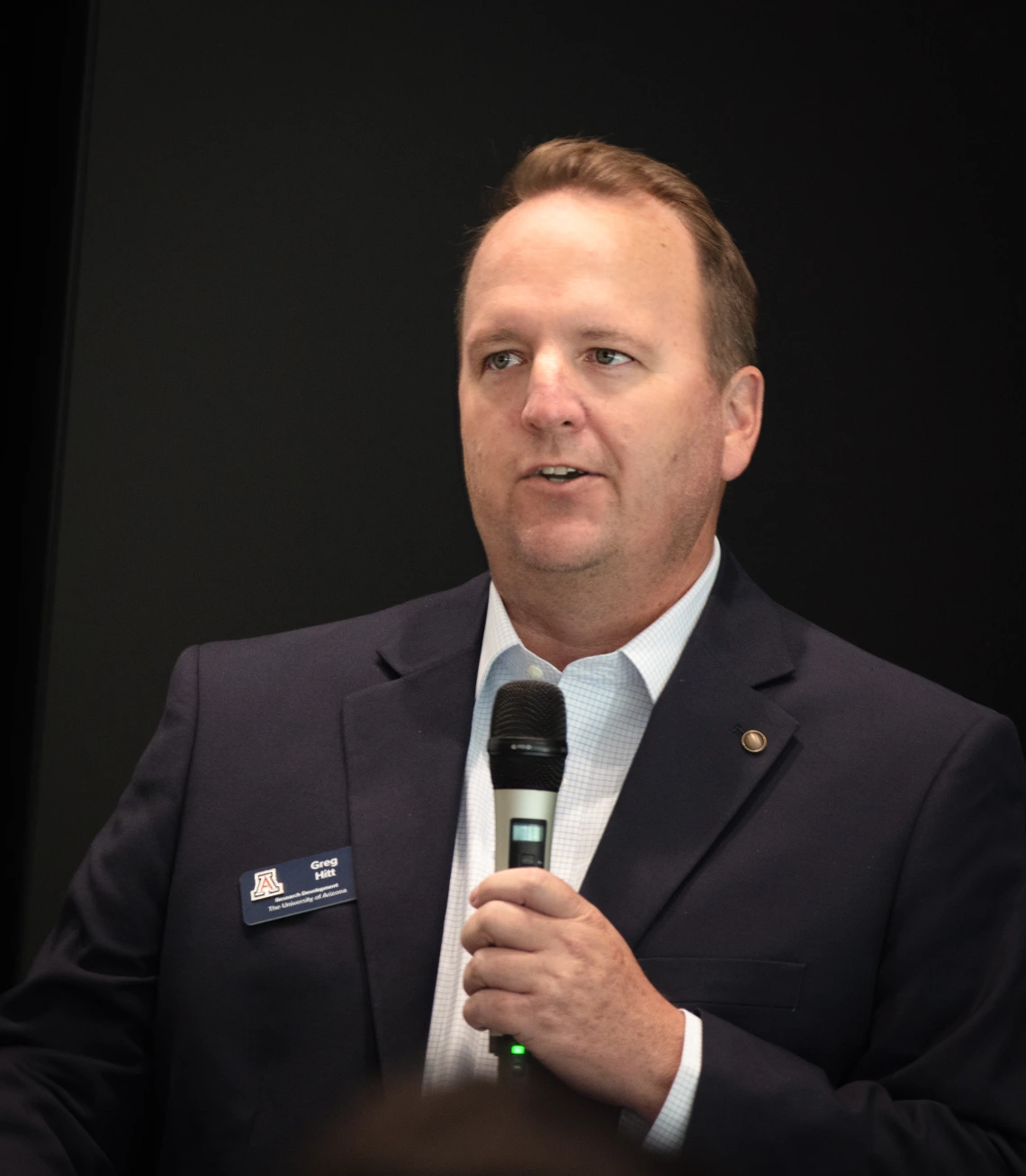 Greg Hitt, Associate, Economic Development & Community Engaged Research, Research Development, speaking at the AZ Healthcare Delegation.