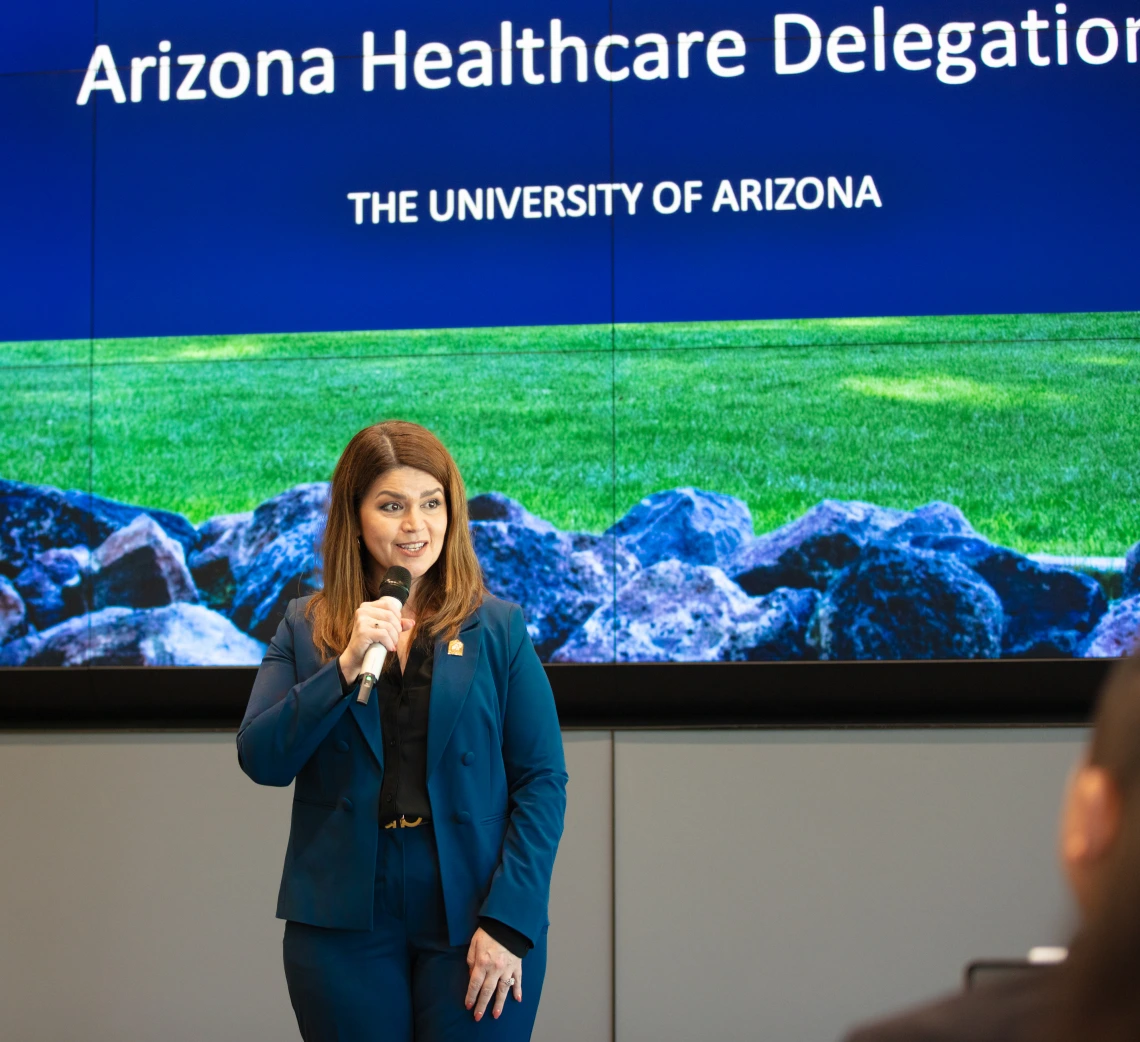 Tucson Mayor Regina Romero speaking at the AZ Healthcare Delegation.