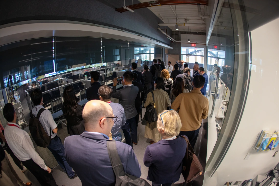 Attendees of the AZ Healthcare Delegation in the Astec lab.
