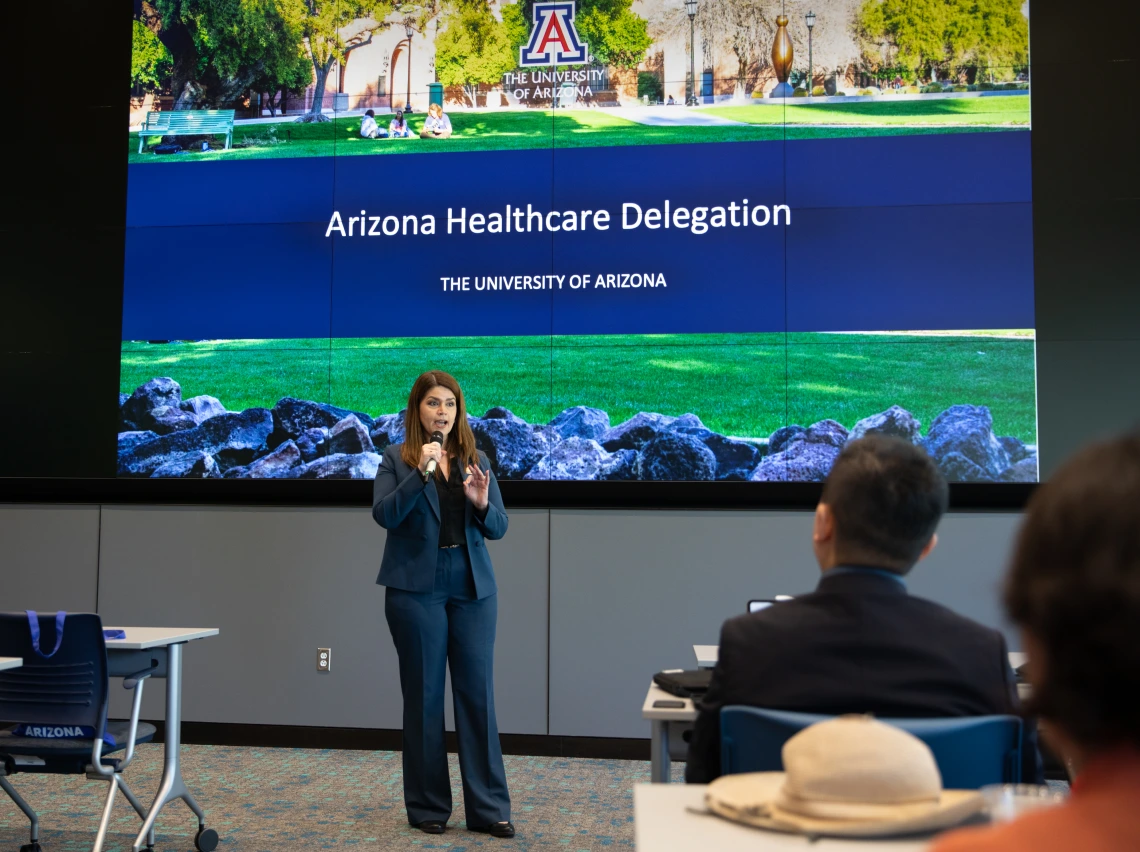 Tucson Mayor Regina Romero speaking at the AZ Healthcare Delegation.