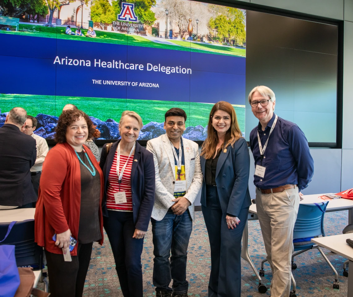 Tucson Mayor Regina Romero (second from right) with attendees of the AZ Healthcare Delegation.