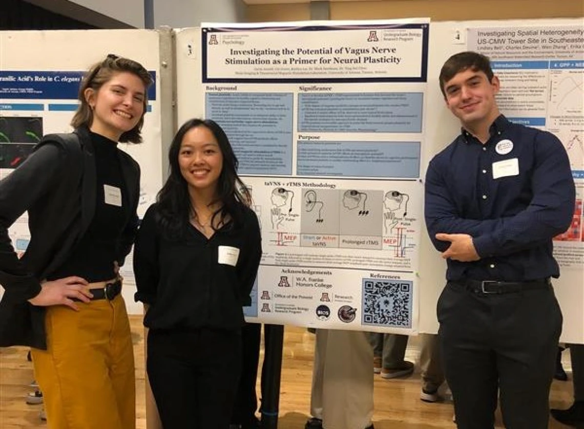 Students presenting research