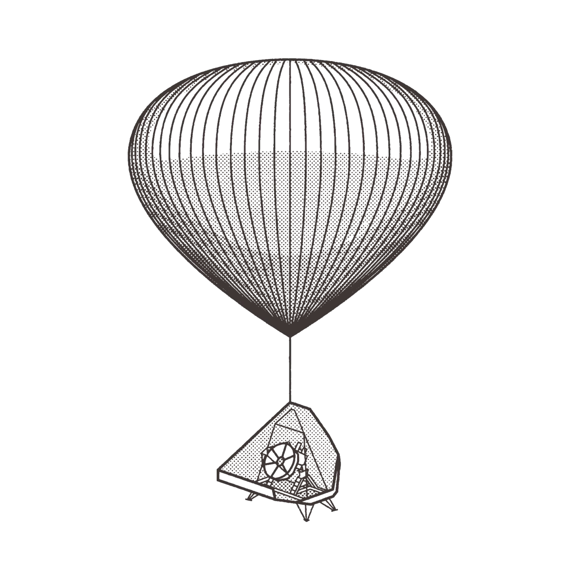 Illustration of an atmospheric balloon