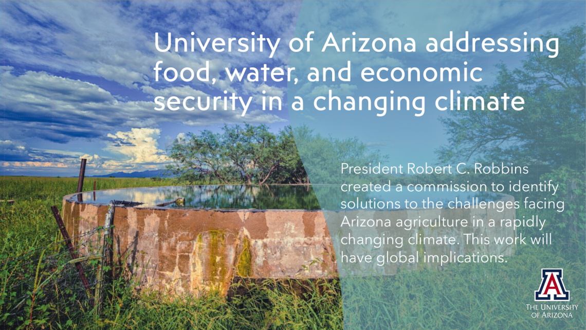 University of Arizona addressing food, water, and economic security in a changing climate