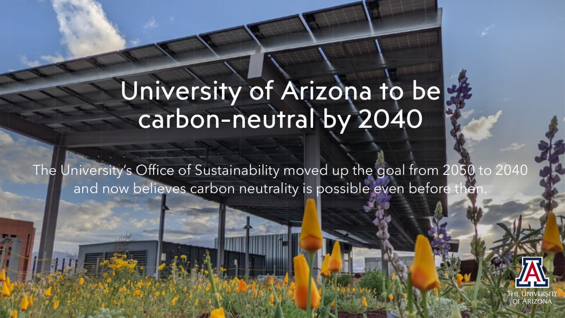 University of Arizona to be carbon-neutral by 2040