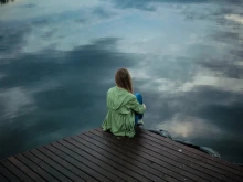 Someone sitting alone