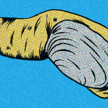 A graphic illustration of a geoduck