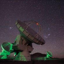 Radio telescope at the Atacama Large Millimeter Array in Chile
