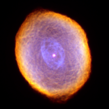 Hubble took this image of the Spirograph Nebula, a dying star surrounded by its envelope of gas and dust. 
