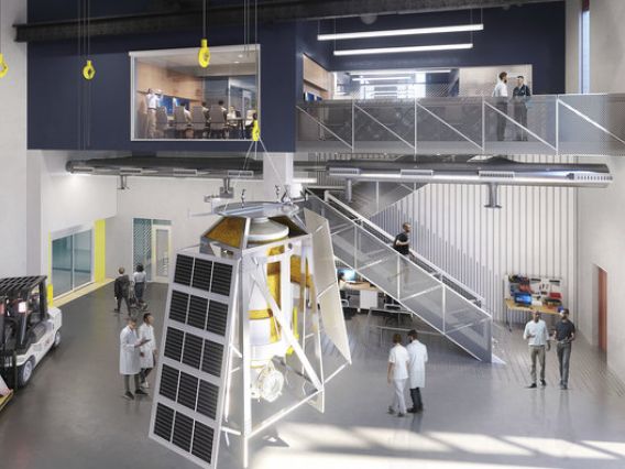40-foot-high bay labs with 30-foot-high doors in the Applied Research Building