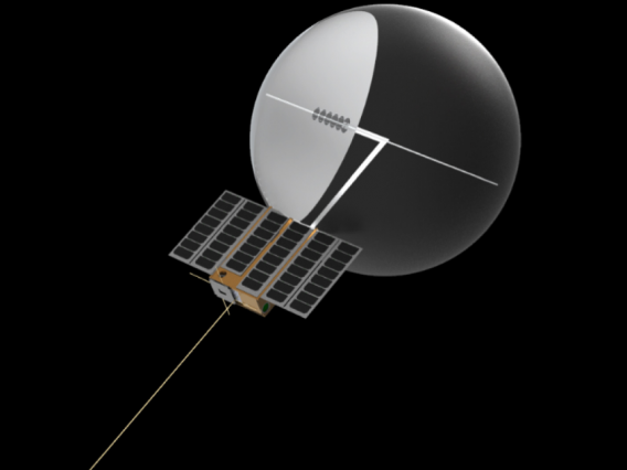 illustration of a cubesat satelite