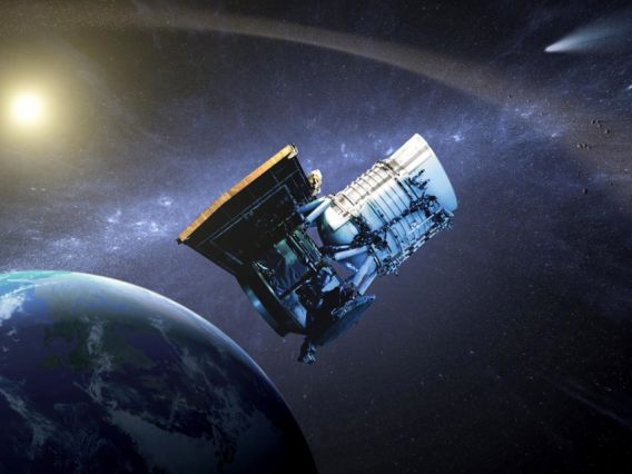 Illustration of the NEOWISE space telescope
