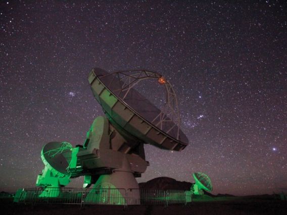 Radio telescope at the Atacama Large Millimeter Array in Chile