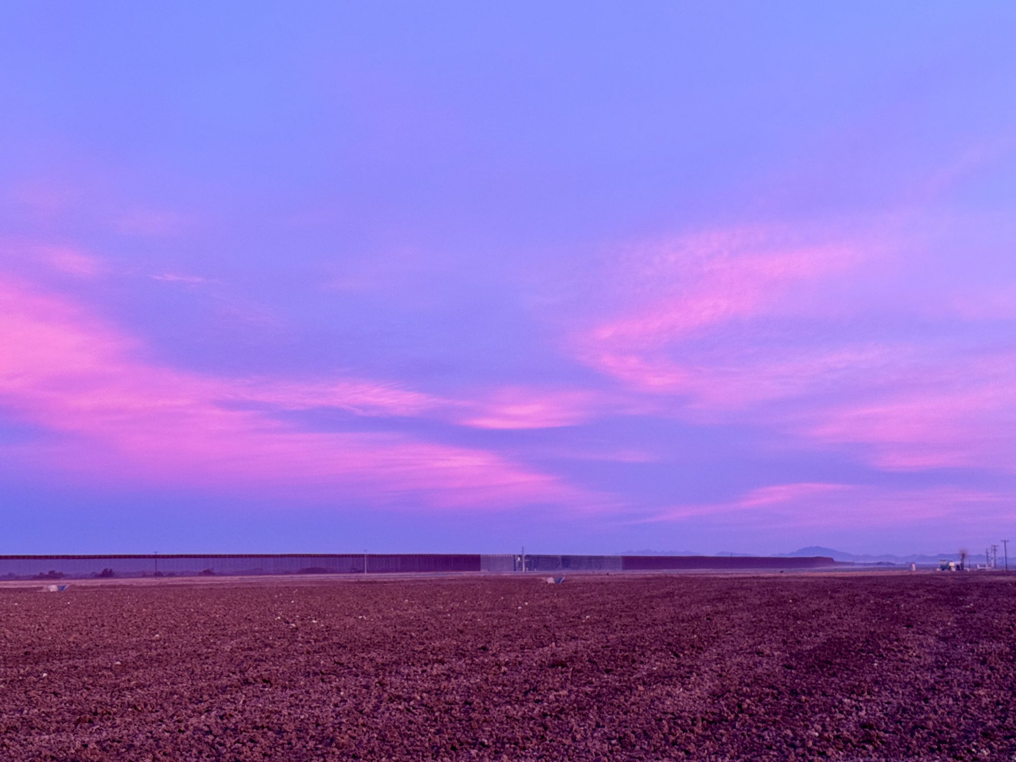 A purple sky for sunrise in Yuma.