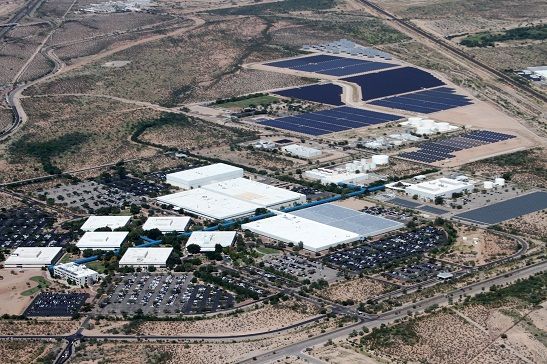 aerial view of UArizona tech park at Rita Road
