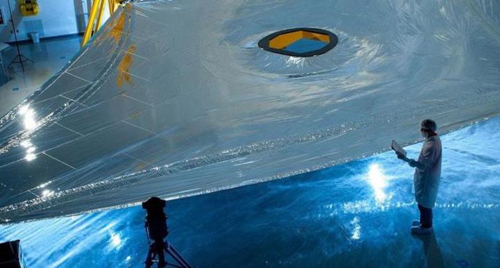 James Webb Space Telescope Sunsheild membrane testing