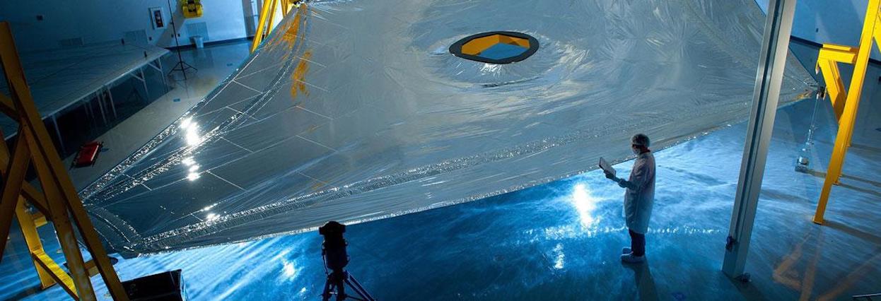 James Webb Space Telescope Sunsheild membrane testing